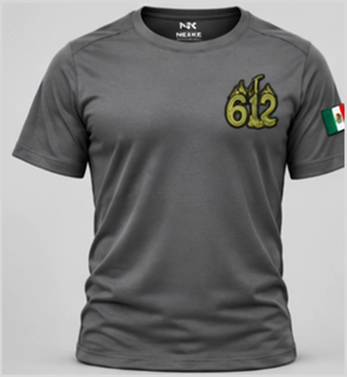 Camiseta de hombre manga corta con identidad 612 Senderismo, vista frontal
