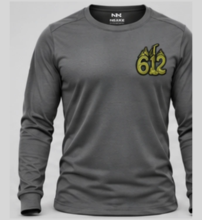Camiseta de hombre manga larga con identidad 612 Senderismo, vista frontal
