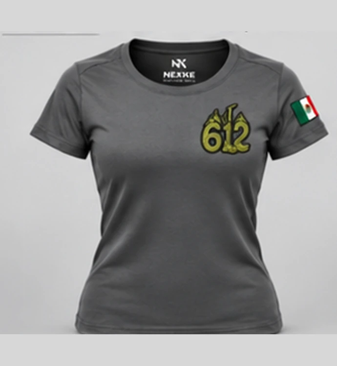 Camiseta de mujer manga corta con identidad 612 Senderismo, vista frontal
